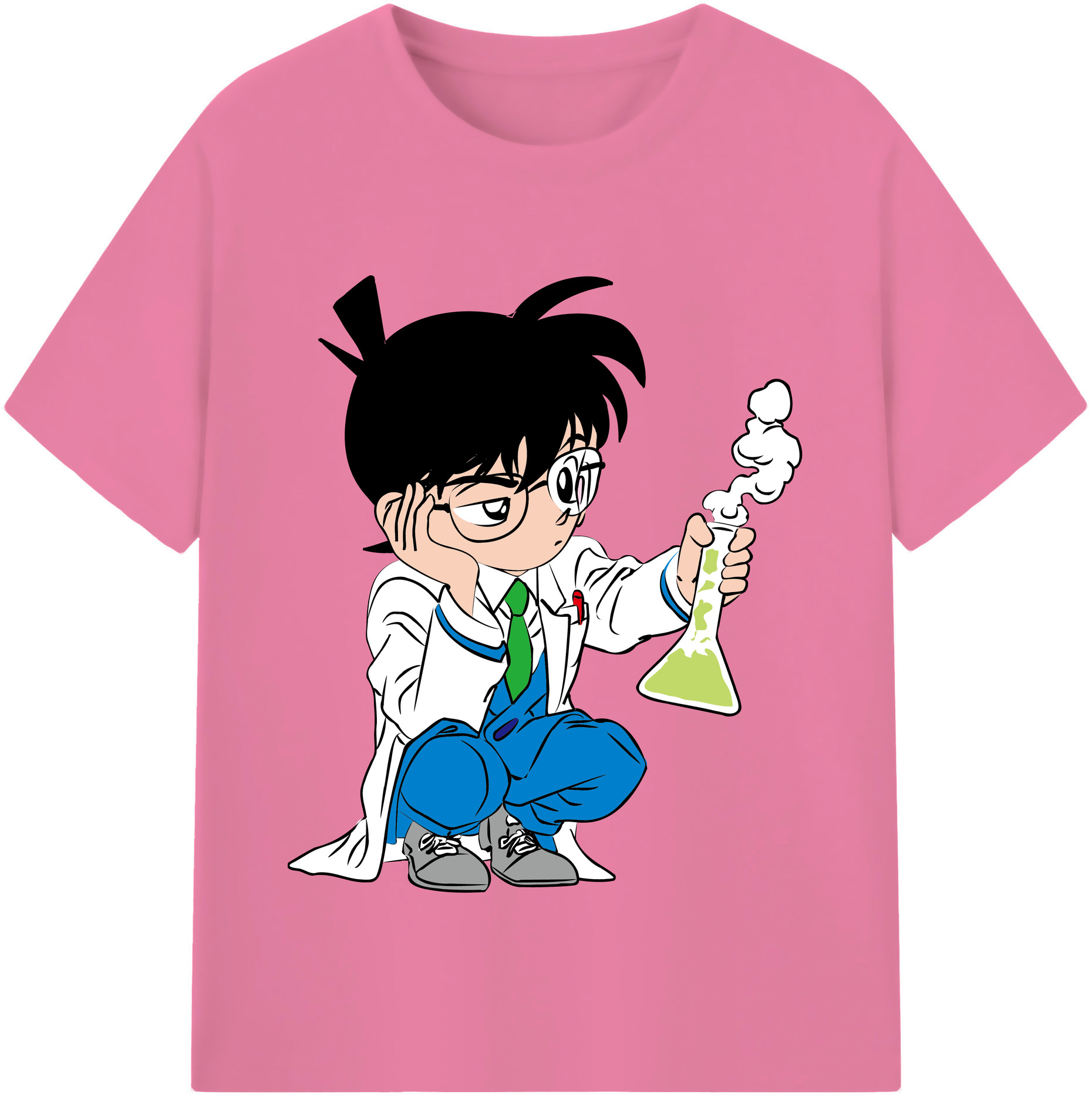 （画像用） 名探偵コナン 江戸川 コナン Detective Conan Conan Edogawa 綿100％半袖Tシャツ（フロントプリント）